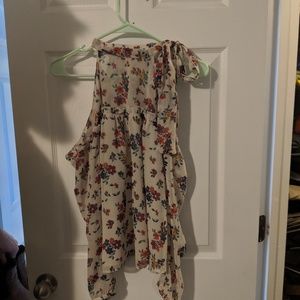 Cold Shoulder Floral Blouse